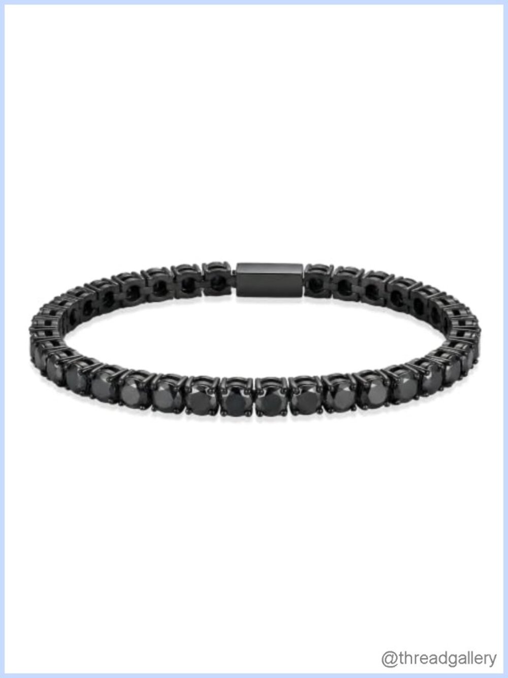 Tennis Bracelet 5mm Cubic Zirconia Stainless Steel Hip Hop